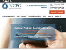 Tablet Screenshot of ncpgambling.org